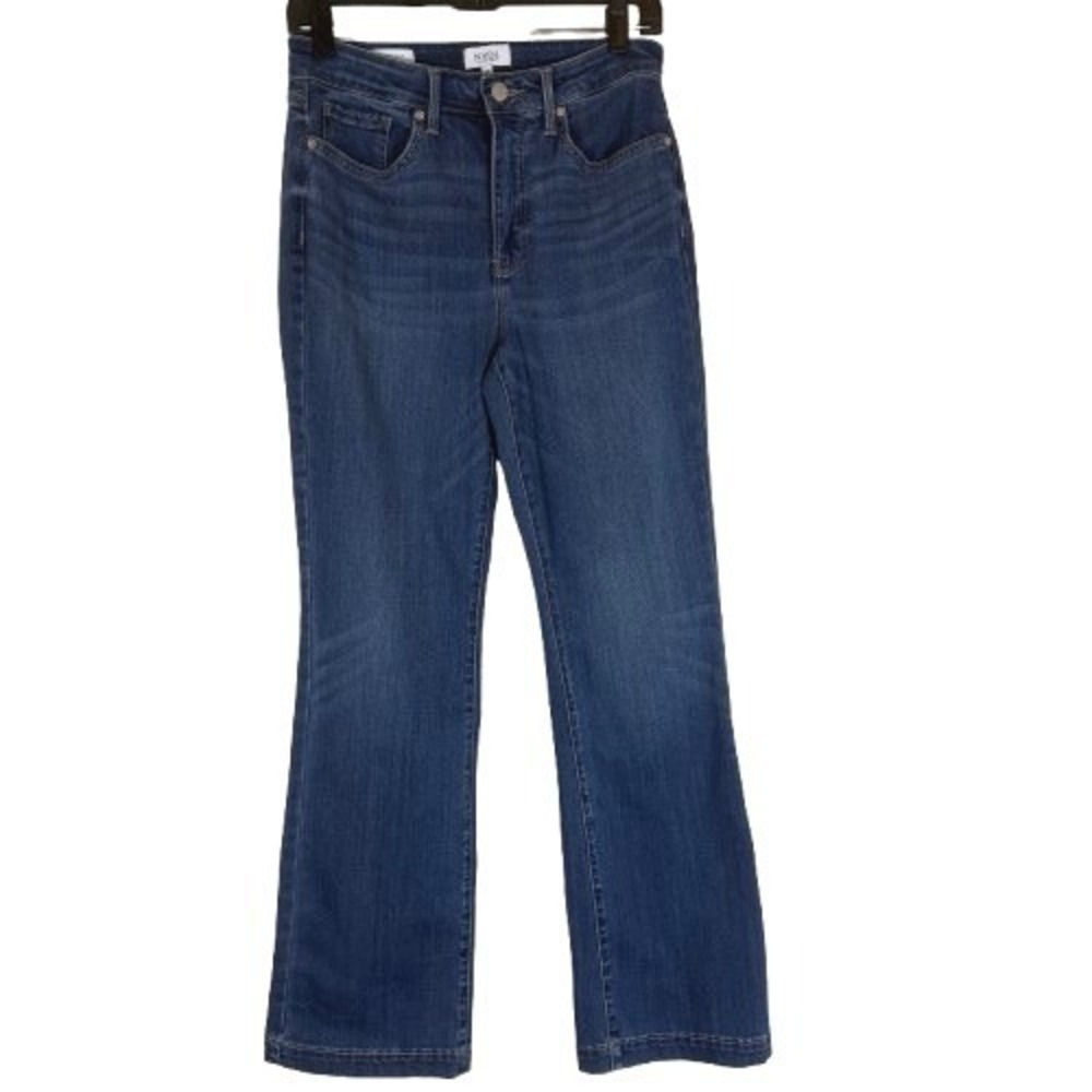 NYDJ Barbara Bootcut Jeans Lakeview Dark Wash Stretch Denim Classic Petite 6P